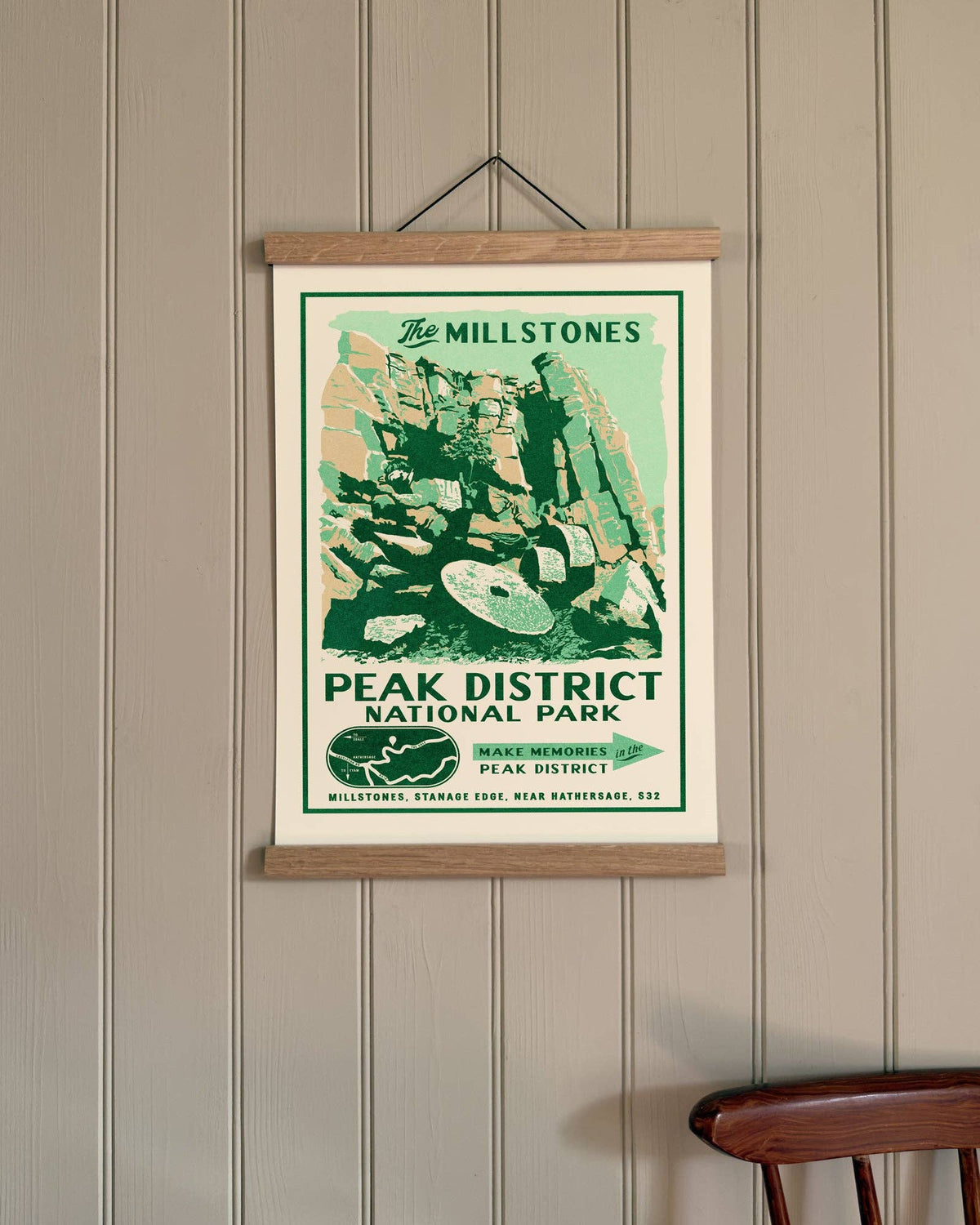 Vintage Peak District Advert Print
