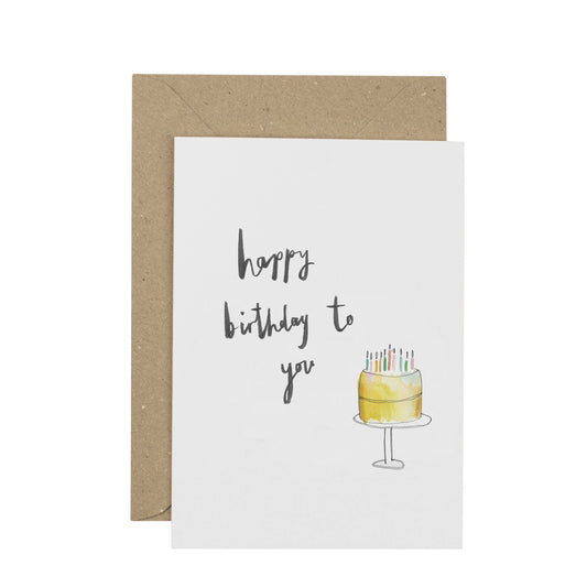 Happy Birthday Cake Greetings Card