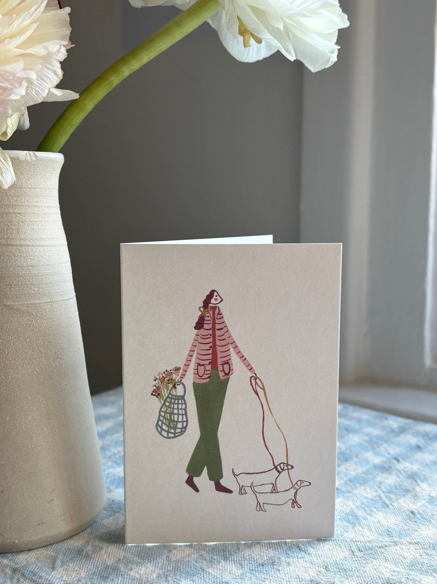 Afternoon Dog Walk mini card