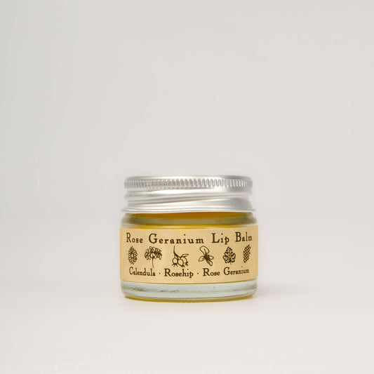 Rose Geranium Lip Balm | Organic Rosehip and Calendula