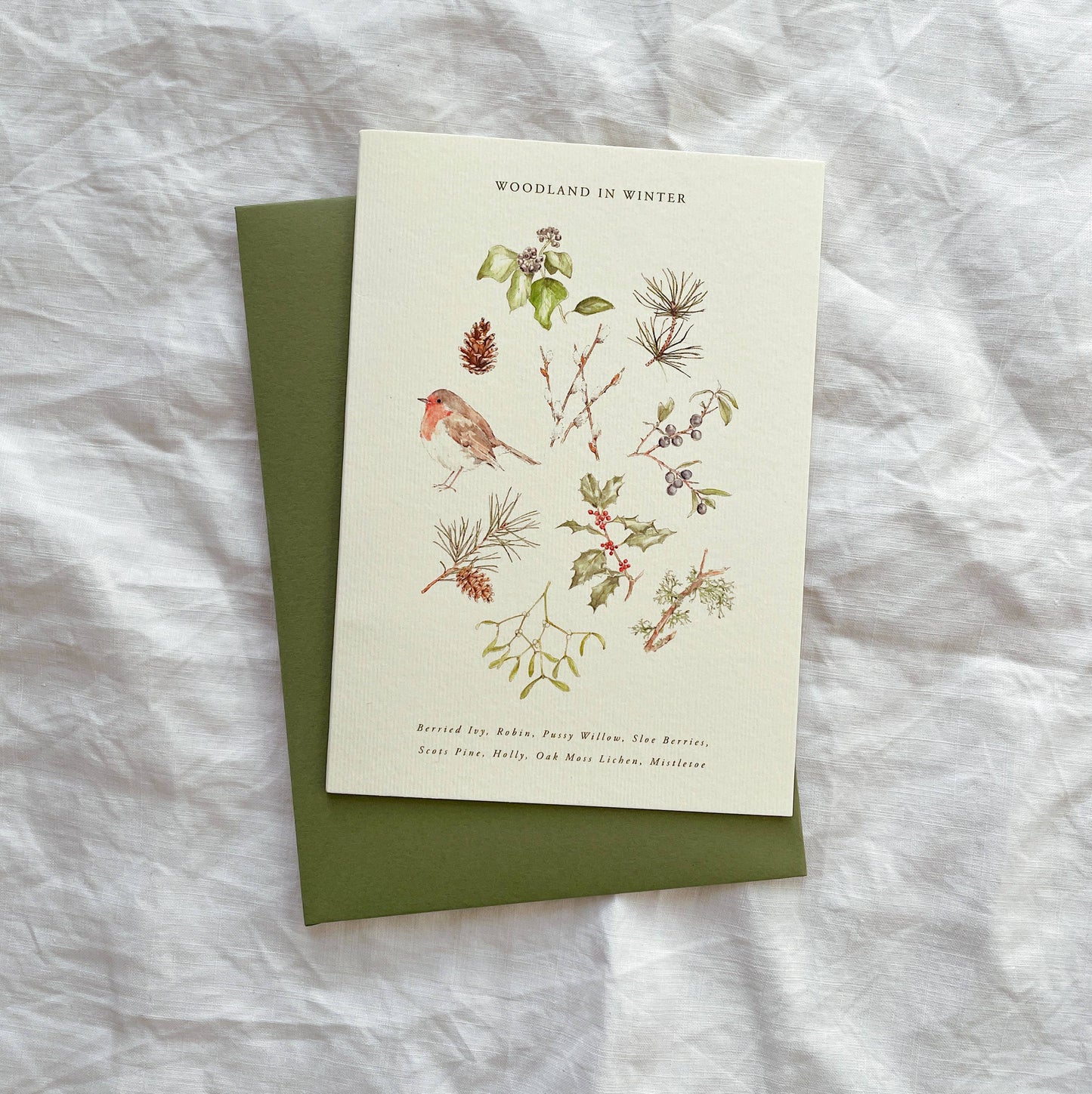 Luxury Seasonal Illustrated Botanical Card Winter