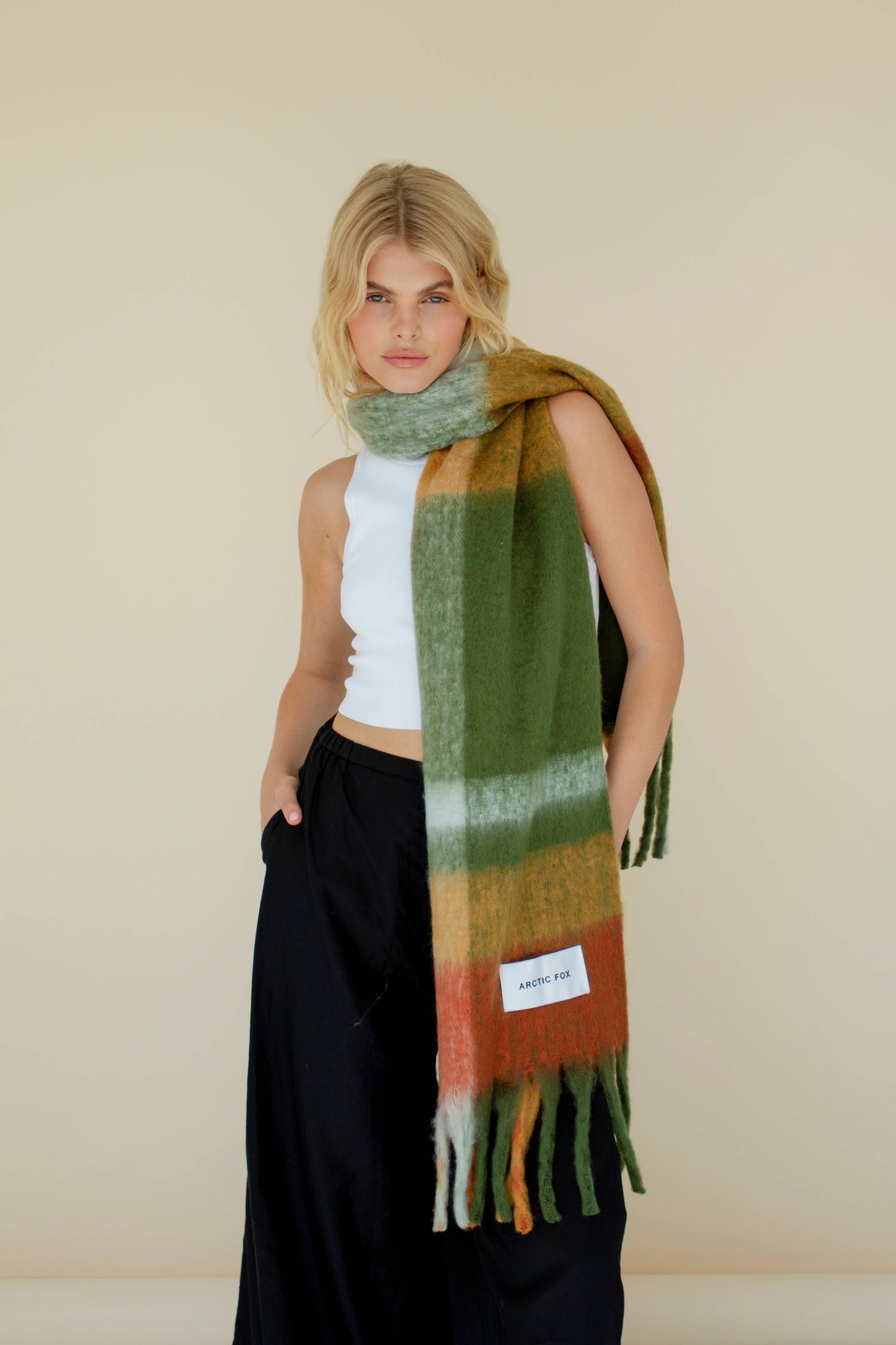 The Stockholm Scarf - 100% Recycled - Mossy Spring - AW24