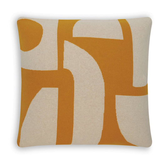 Cotton Knit Throw Pillow/Cushion - Bruten Citrus