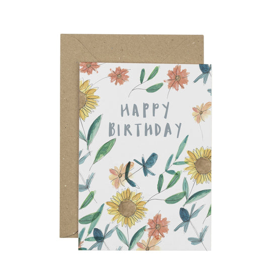 Sunflower Happy Birthday Card
