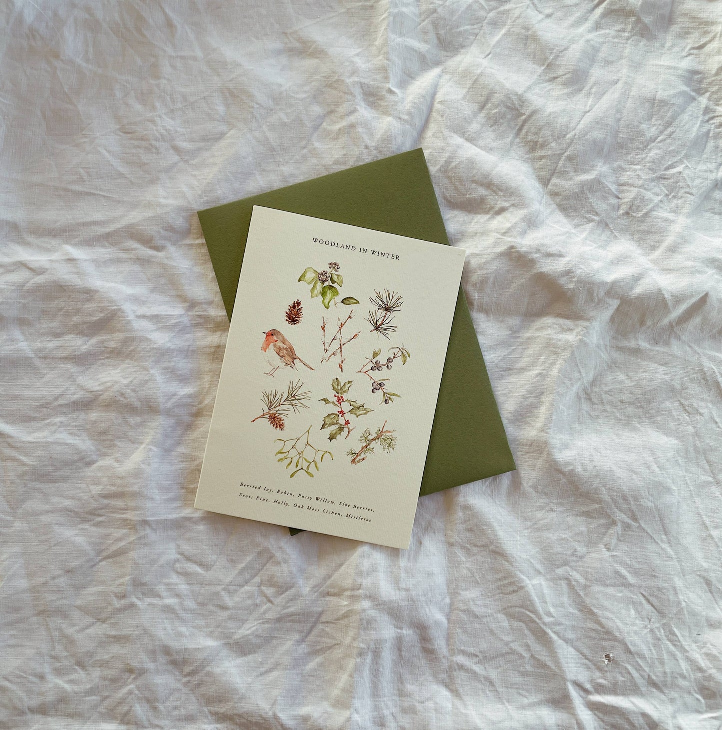 Luxury Seasonal Illustrated Botanical Card Winter