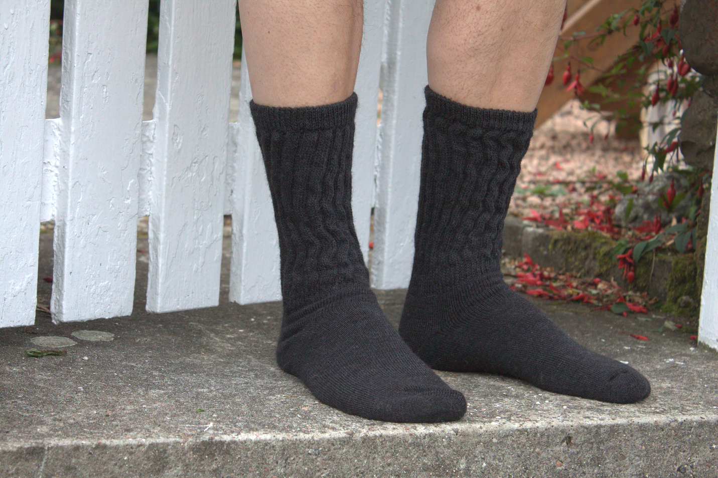 Alpaca Ribbed Socks Larger size