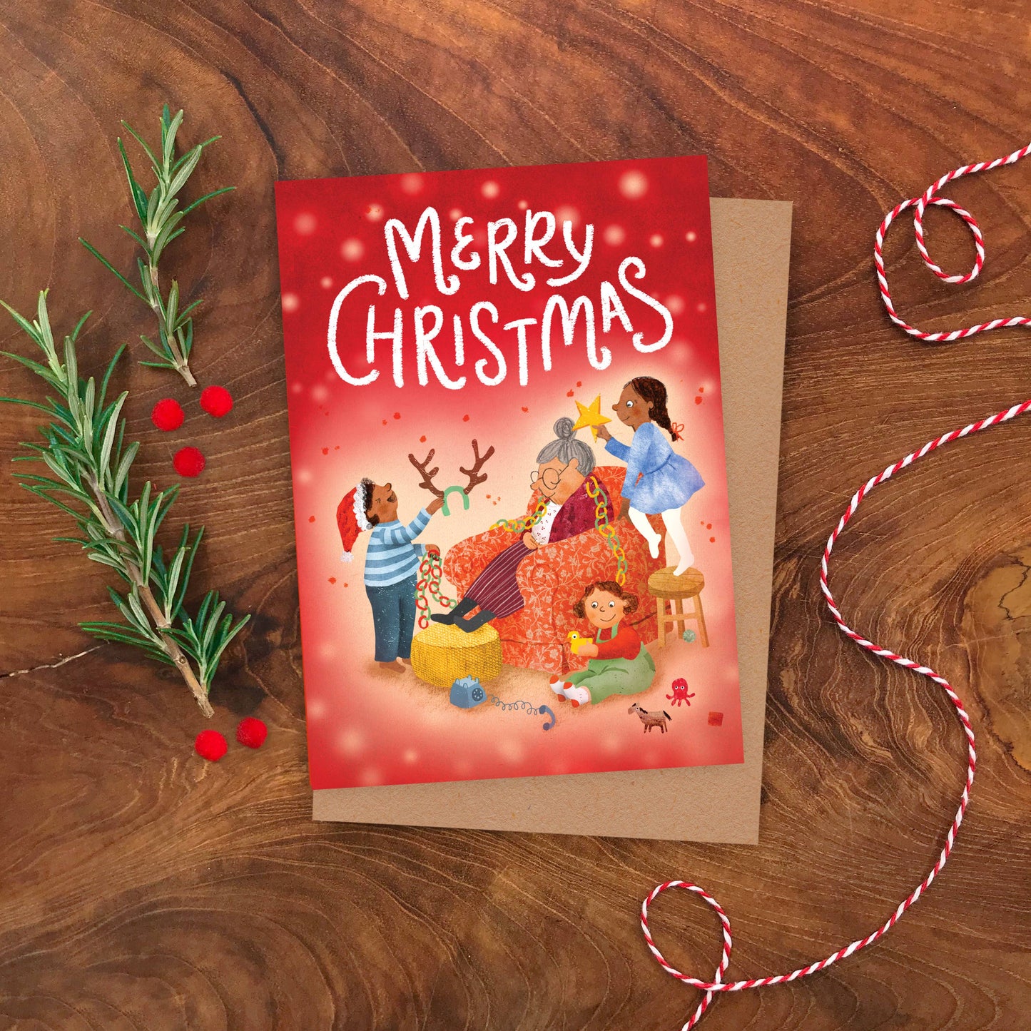 Grandma's Nap Christmas Greeting Card