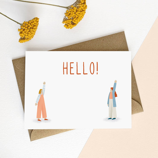 Illustrated Hello Card