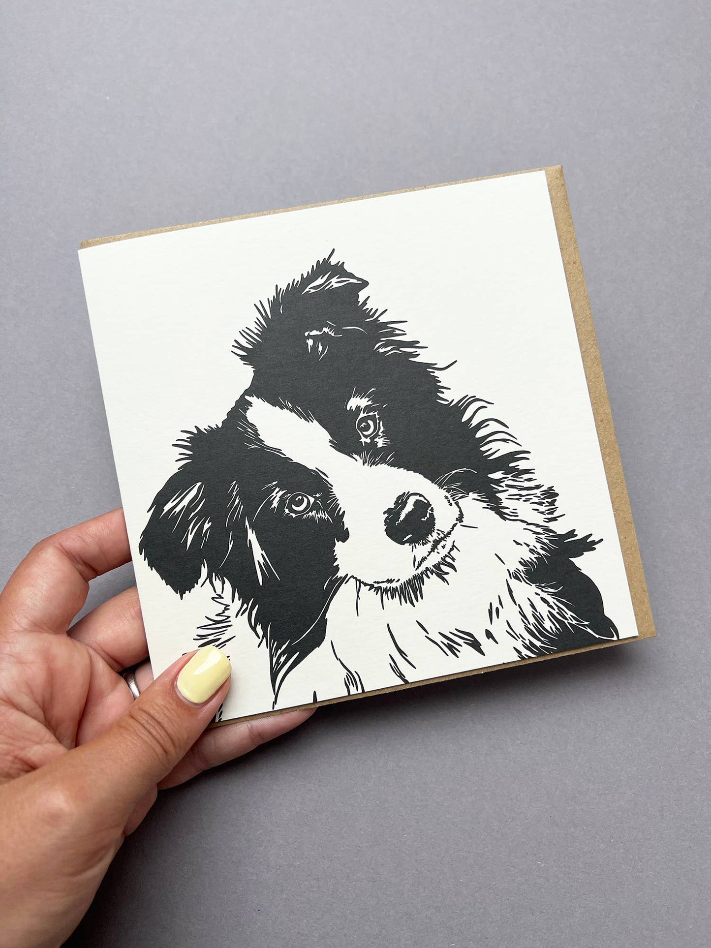 Border Collie Puppy Card