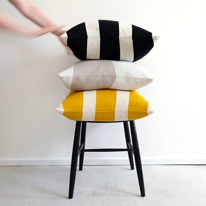 Cotton Knit Pillow/Cushion - Enkel Black