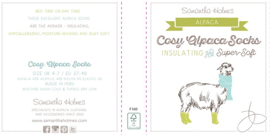 Cosy Alpaca Rib Knit Socks