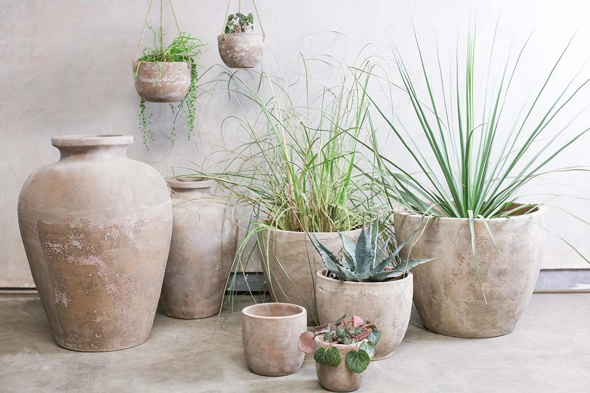 Clay Urn - Large Indoor or Outdoor clay pot