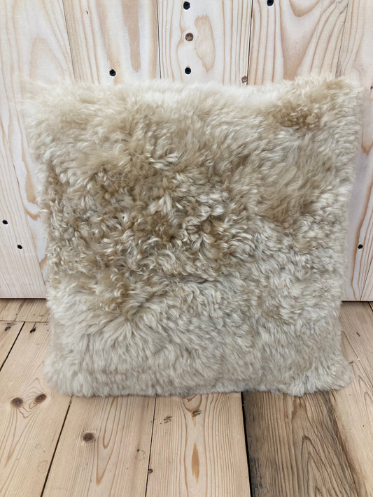 Luxury Shearling Cushion (Cream)
