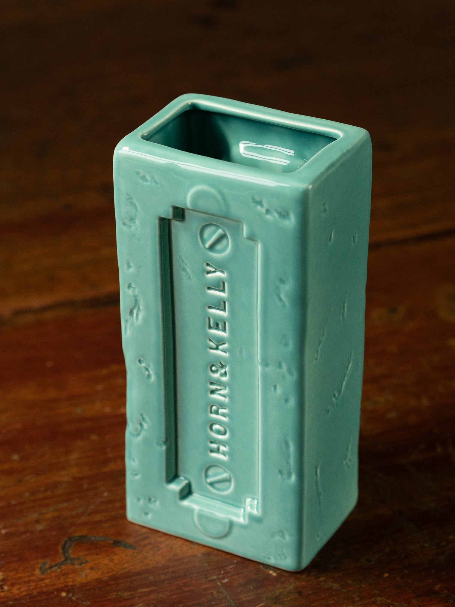 Turquoise Horn & Kelly Liverpool Brick Vase