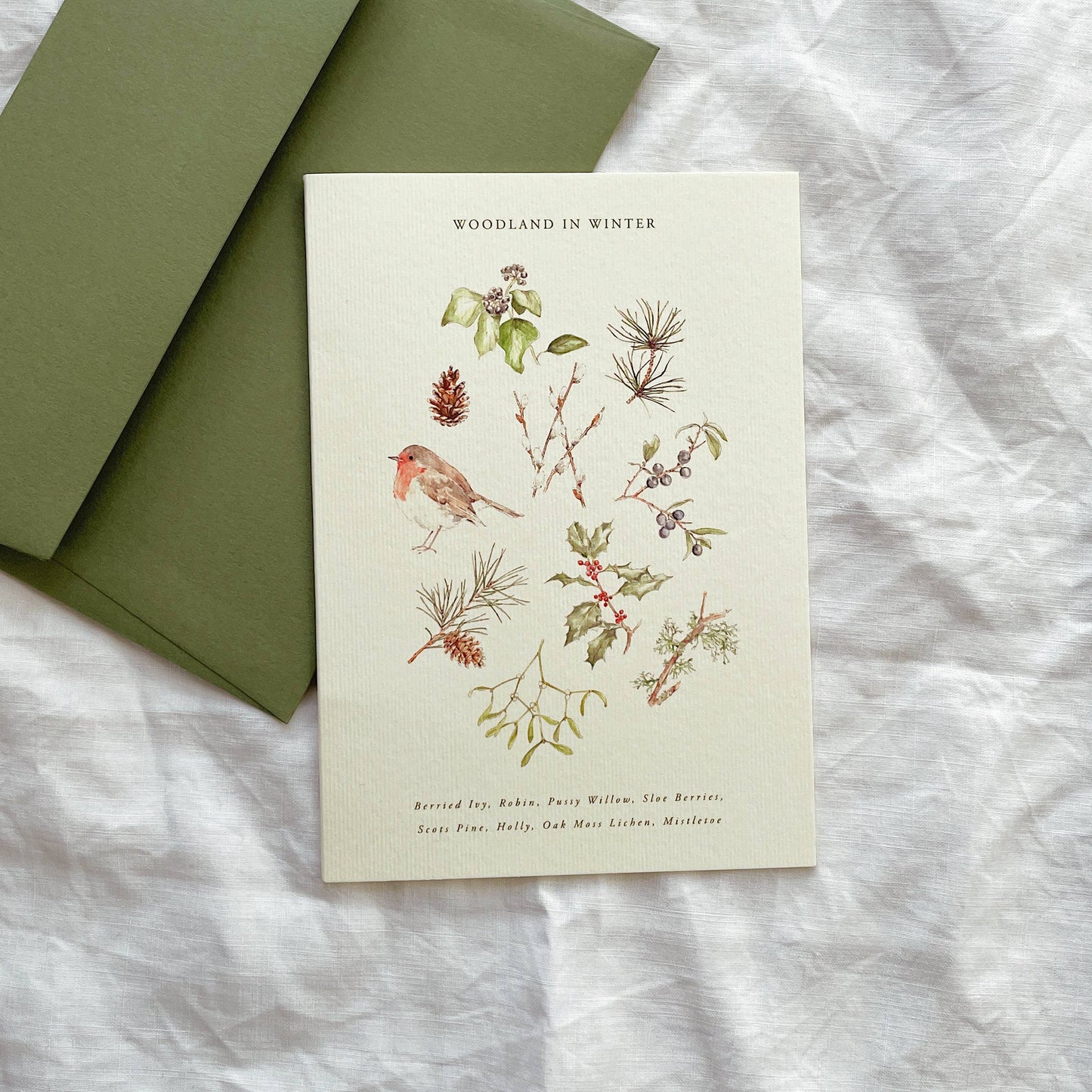 Luxury Seasonal Illustrated Botanical Card Winter