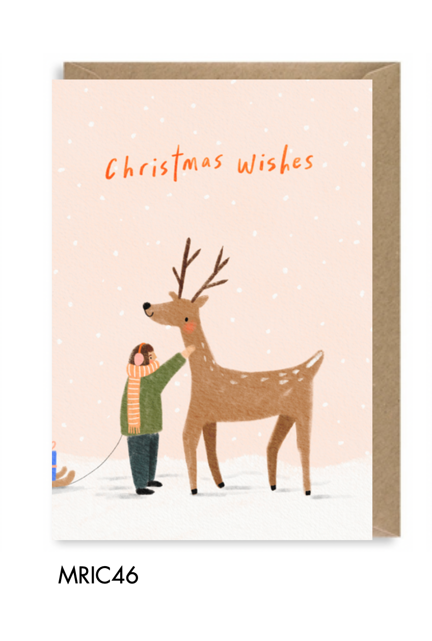 CHRISTMAS WISHES REINDEER CARD