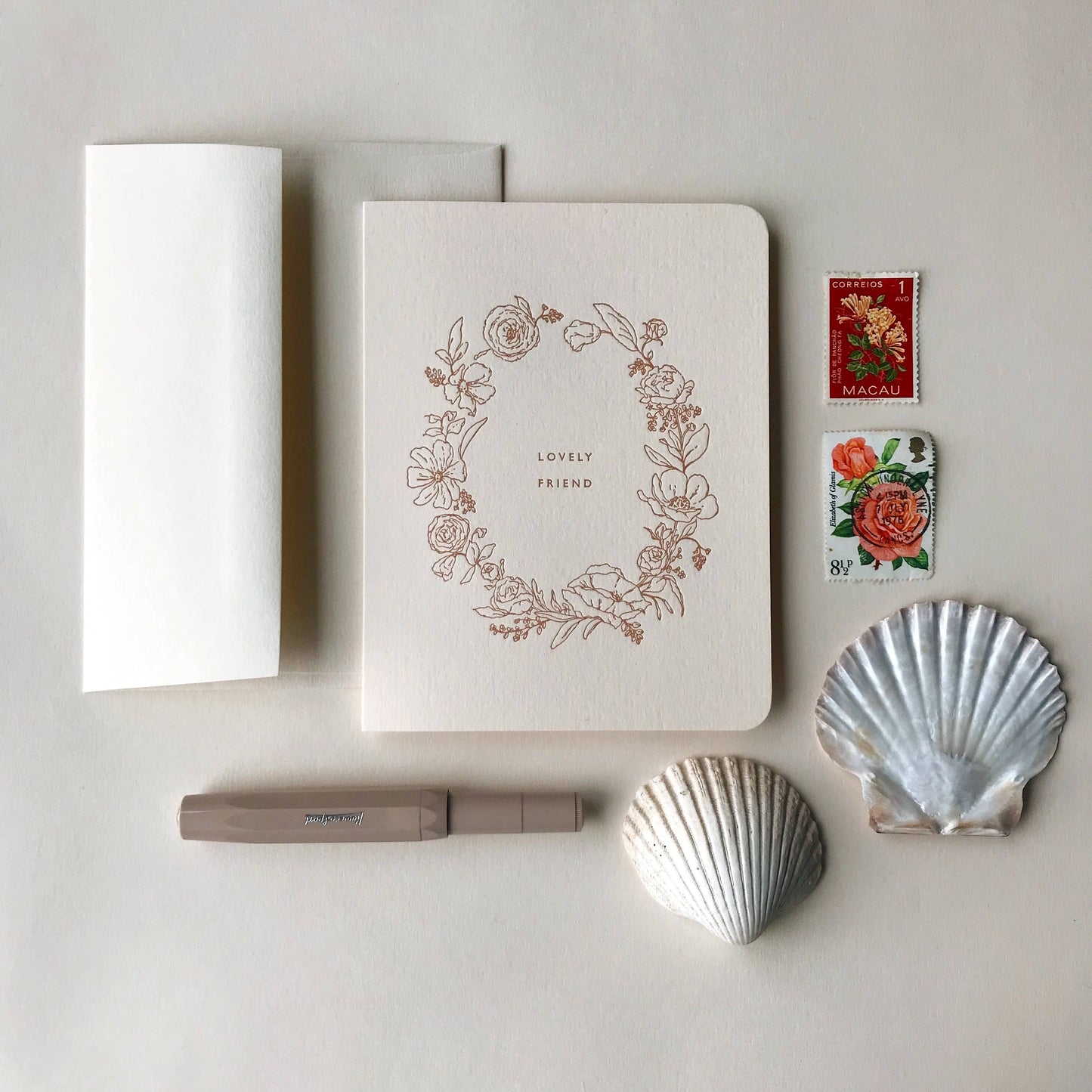 Luxury Letterpress Floral Lovely Friend