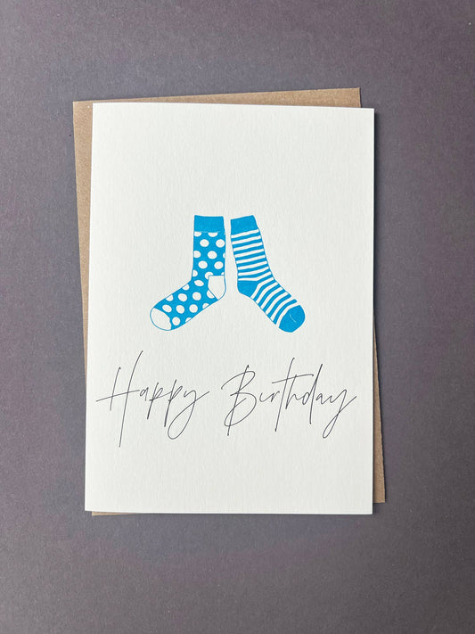 Birthday Socks Greetings Card