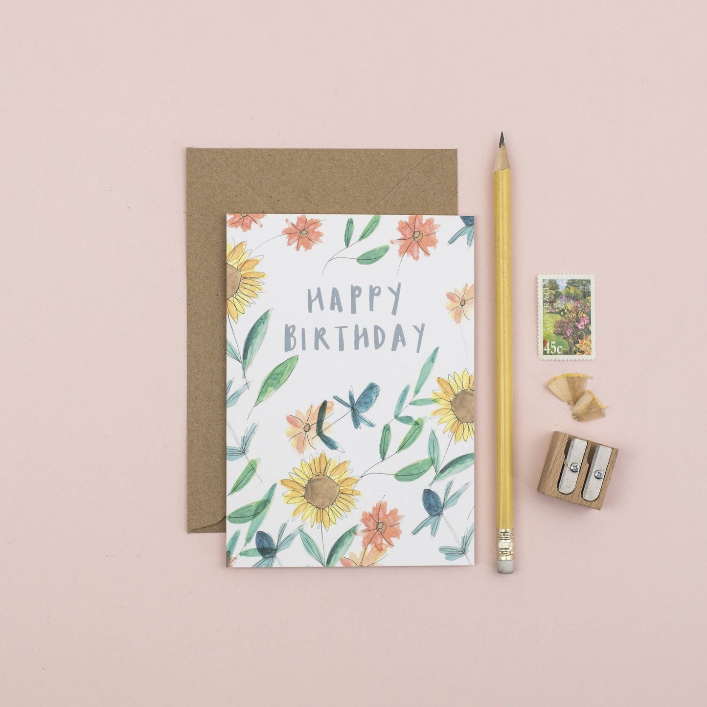Sunflower Happy Birthday Card