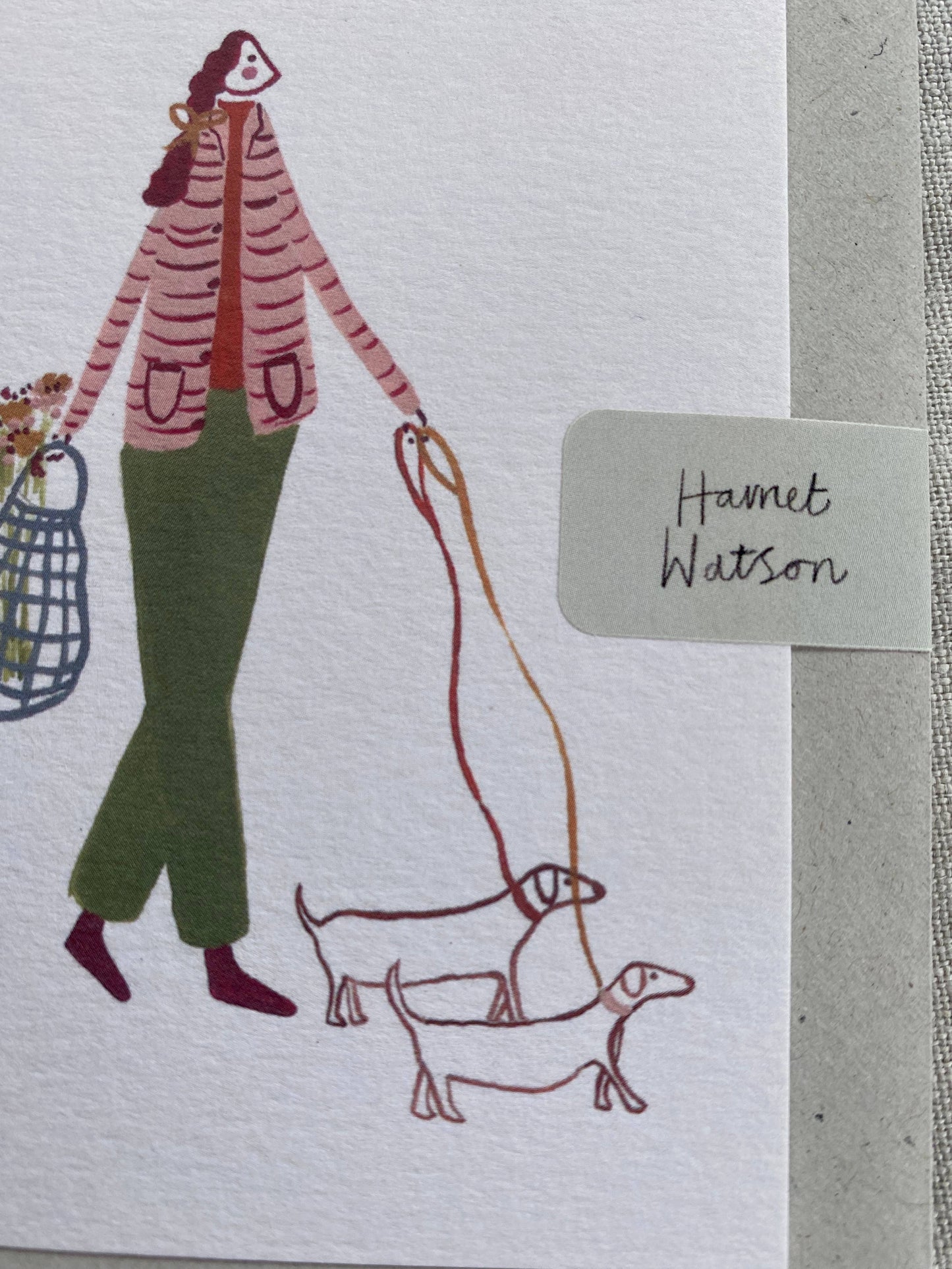 Afternoon Dog Walk mini card