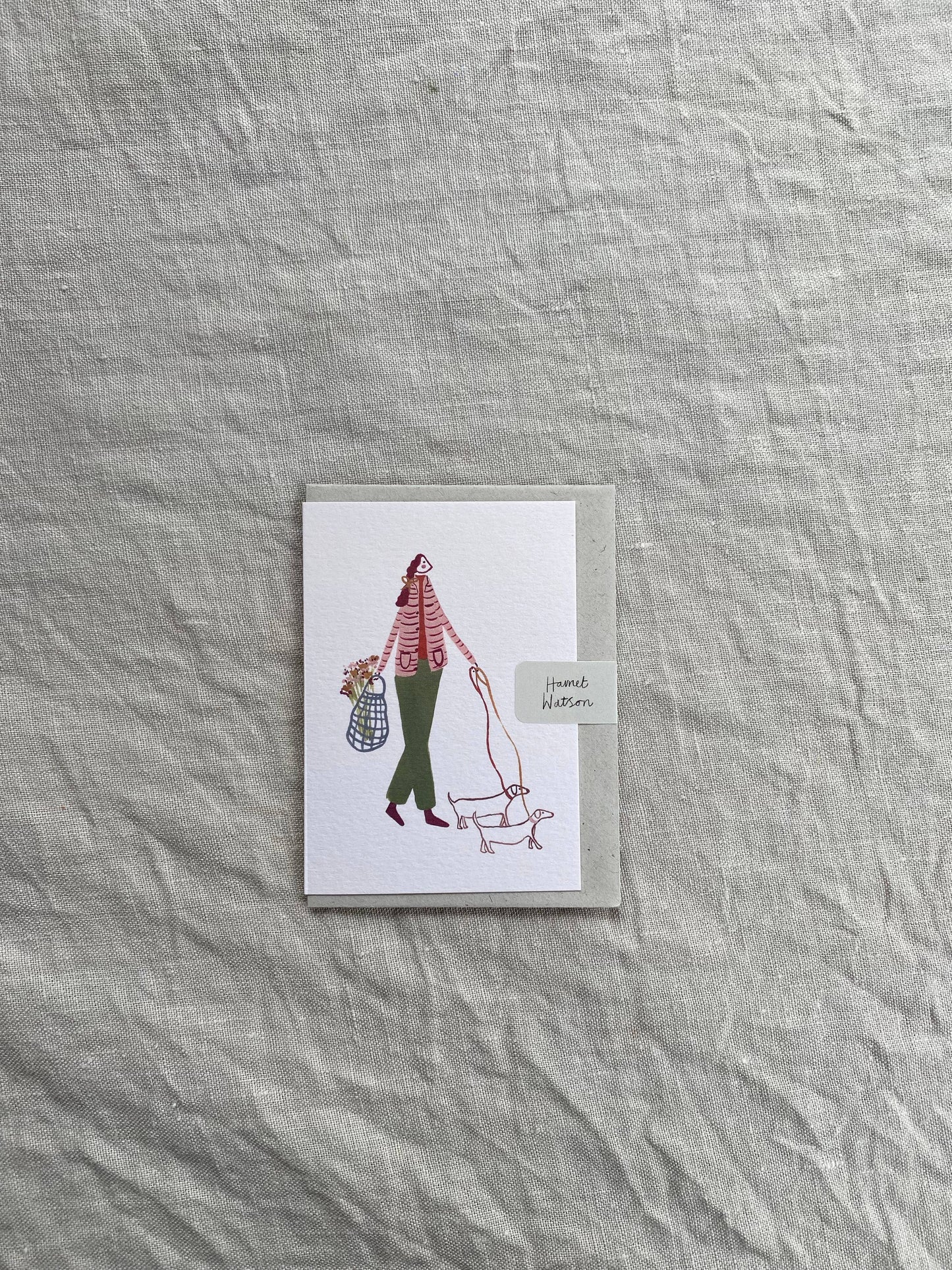 Afternoon Dog Walk mini card