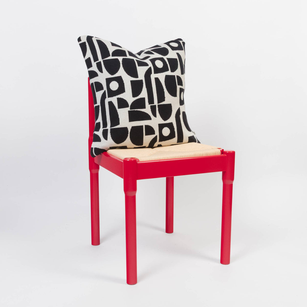 Cotton Knit Throw Pillow/Cushion: Bruten Mini Mono