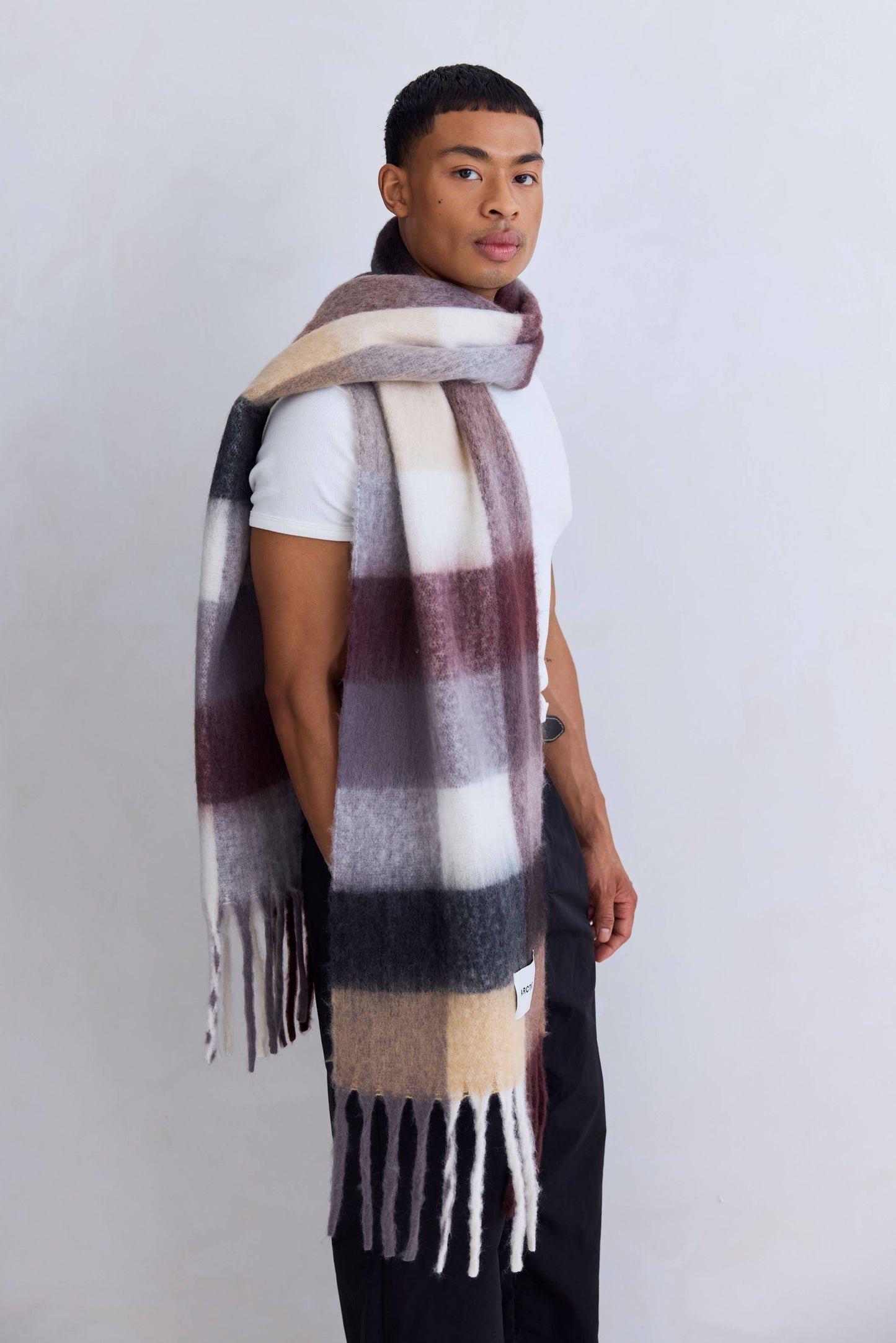 The Reykjavik Scarf - 100% Recycled - Purple/Brown  - AW25