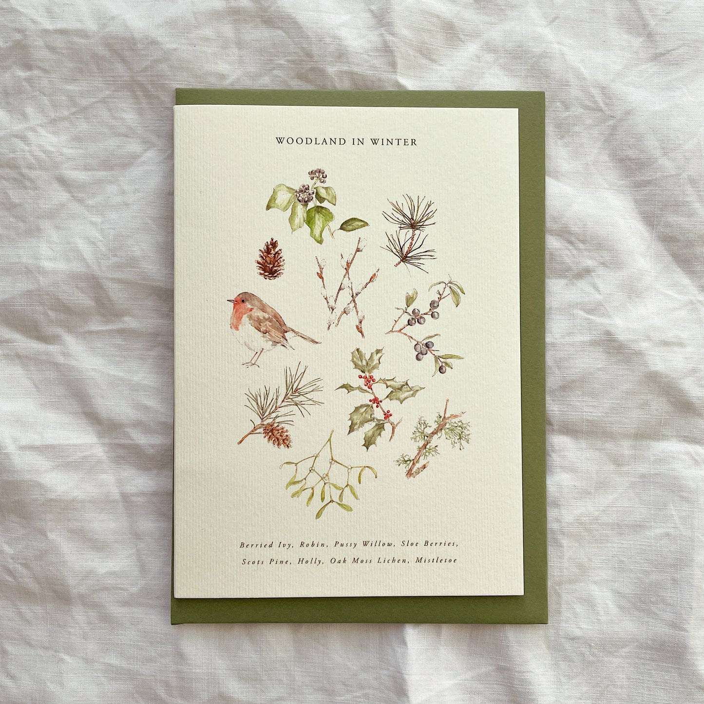 Luxury Seasonal Illustrated Botanical Card Winter