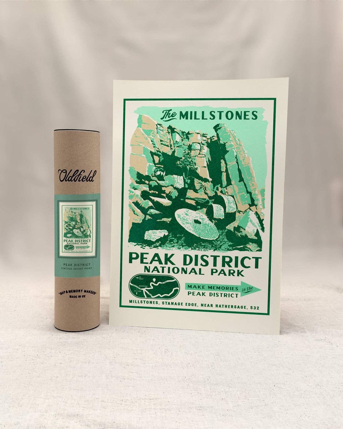 Vintage Peak District Advert Print