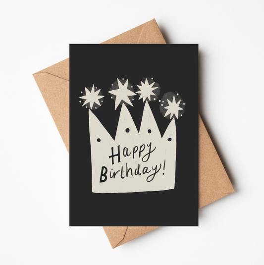 'Happy Birthday Crown' – Illustrated Birthday Greeting Card