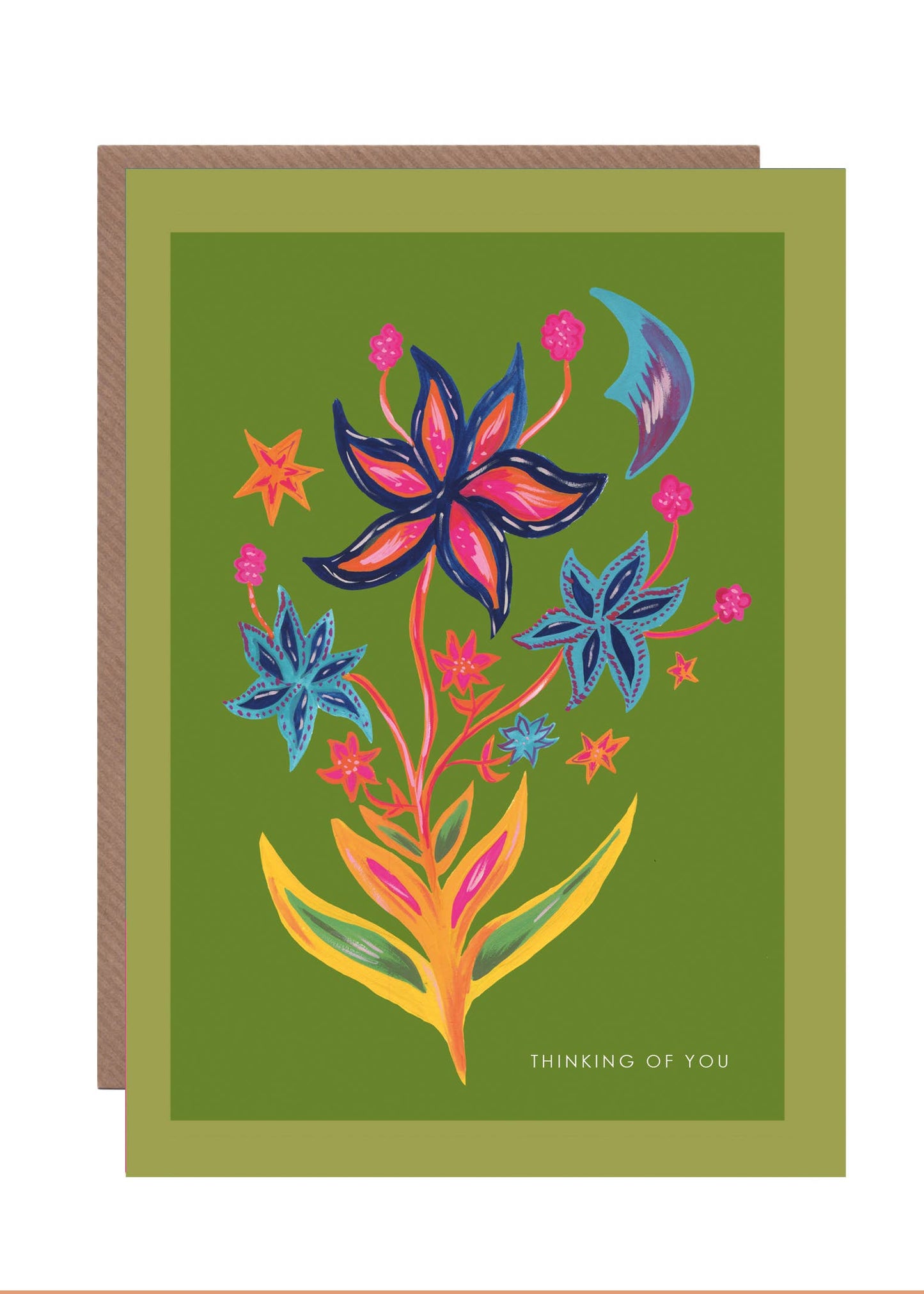 'Flower Burst 2' Greetings Card 