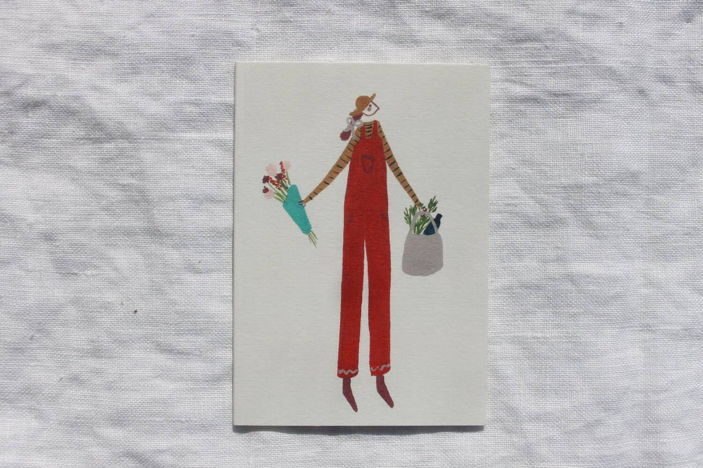 Girl in Dungarees mini card
