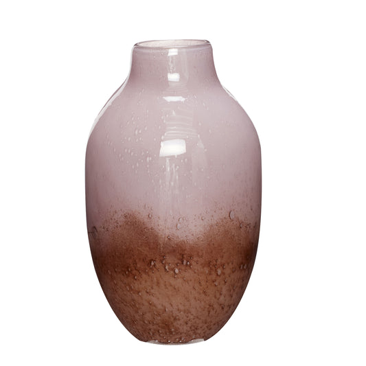 Glass Posy Vase in Rose/Maroon