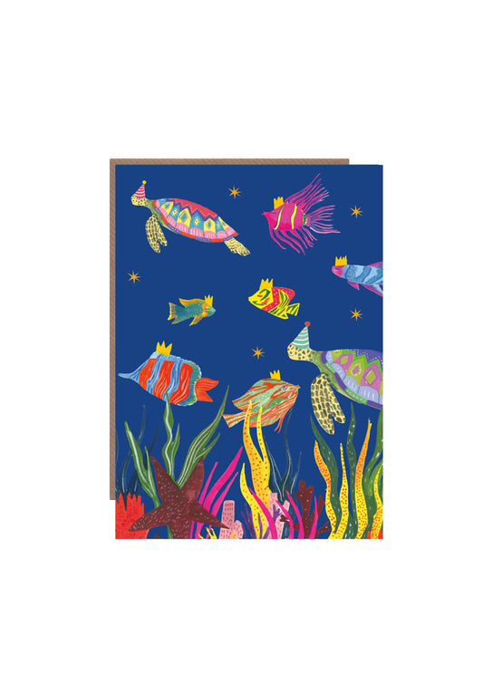 Our planet Under The Sea blank greetings card