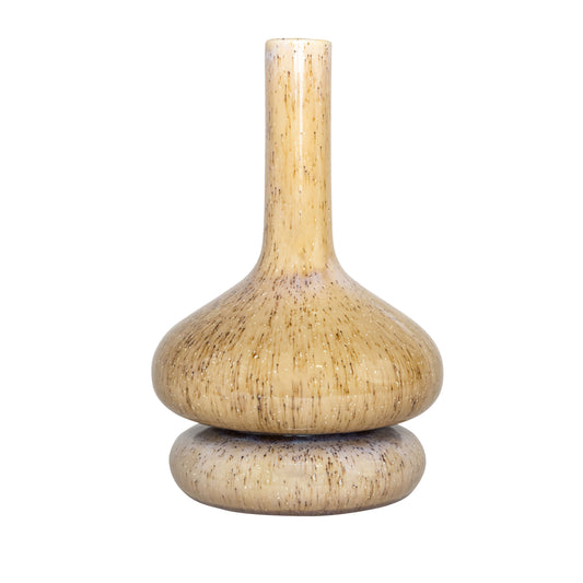Ceramic vase in a sand colour and wondrous curvy shape