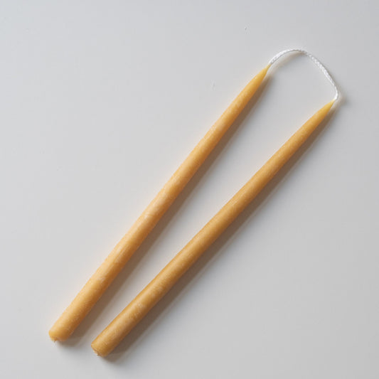 Slim Beeswax Tapered Candles (pair)