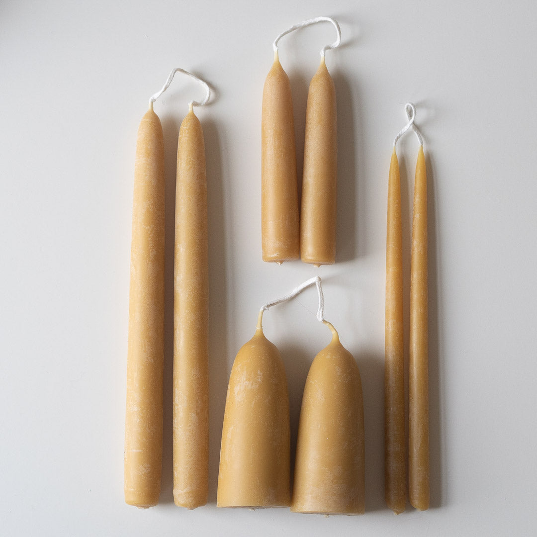 Beeswax Stumpie Candles (pair)