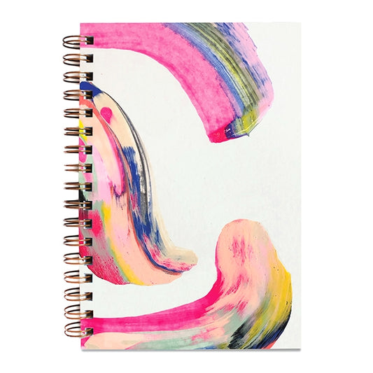 Notebook with Hand Painted Candy Swirl Cover