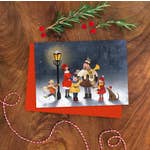 Carol Singers Single Greeting Card