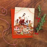 Christmas Champagne Single Greeting Card