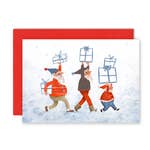 Christmas Elves Single Greeting Card