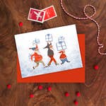 Christmas Elves Single Greeting Card