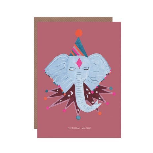 Magical Elephant greetings card