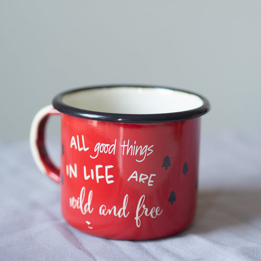 All Good Things In Life Enamel Mug