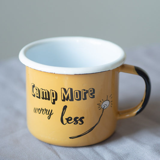 Camp More Worry Less Enamel Mug