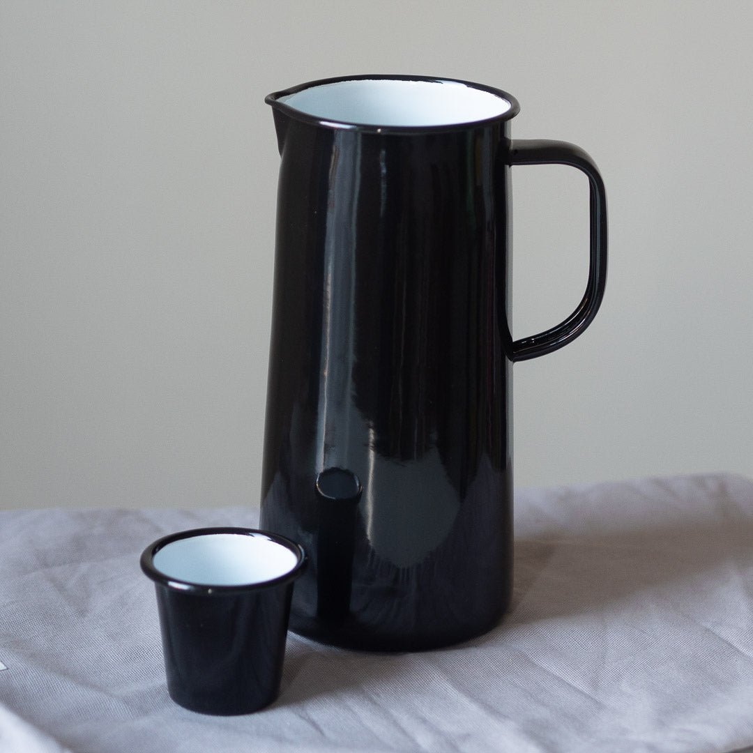 3 Pint Black Enamel Jug