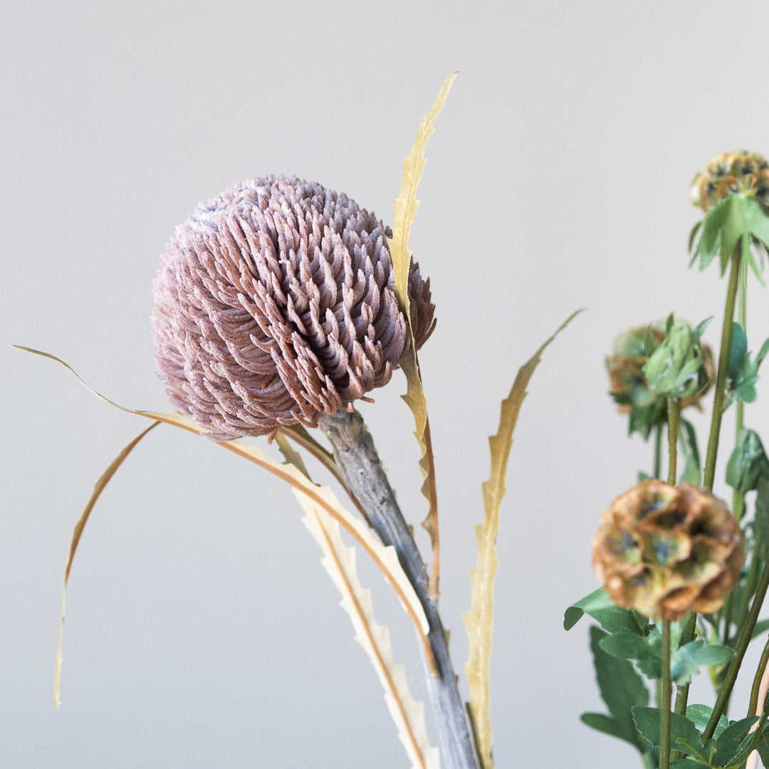 Banksia in Bugundy (Single stem)