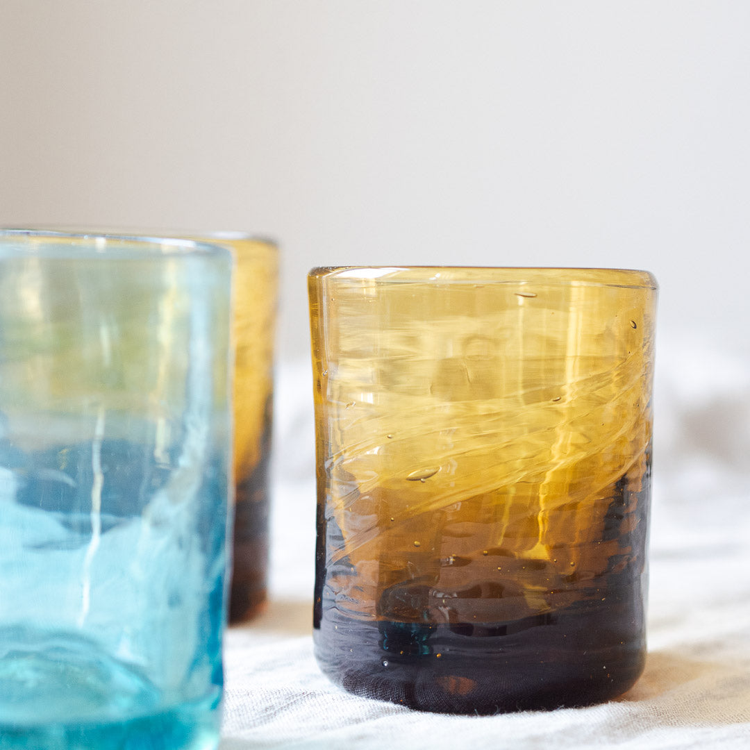Hand Made Drinking Glass in Yellow