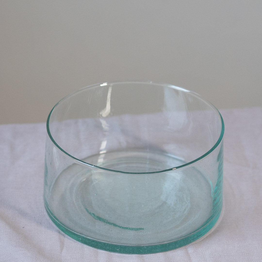 Handmade Tall Glass Serving Dish