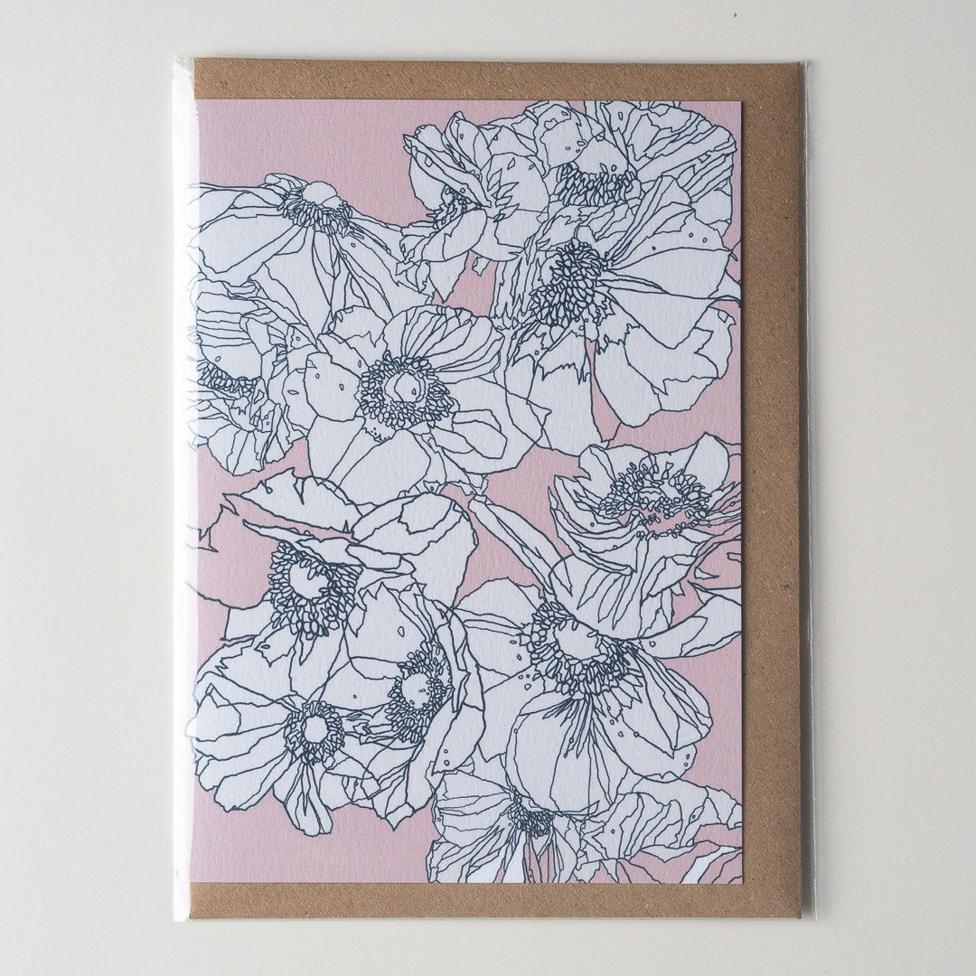 'Anemones' greetings card